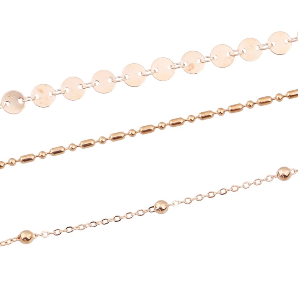 JACKIE ✨ triple layer choker necklace set gold - Picture 3 of 3